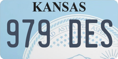 KS license plate 979DES
