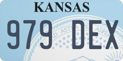 KS license plate 979DEX
