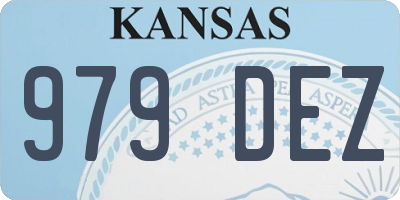 KS license plate 979DEZ
