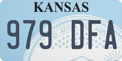 KS license plate 979DFA