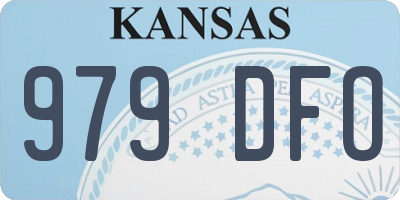 KS license plate 979DFO