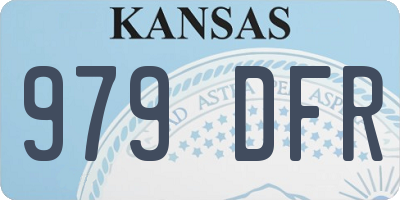 KS license plate 979DFR