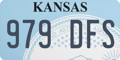 KS license plate 979DFS