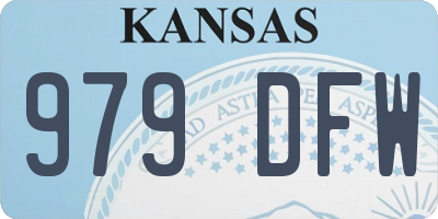 KS license plate 979DFW
