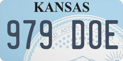KS license plate 979DOE