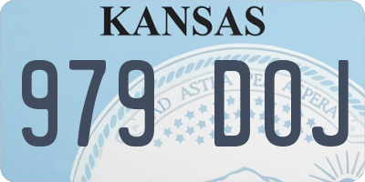 KS license plate 979DOJ
