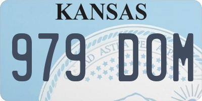 KS license plate 979DOM