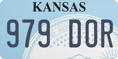 KS license plate 979DOR