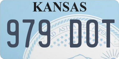 KS license plate 979DOT