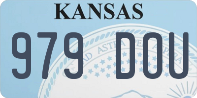 KS license plate 979DOU