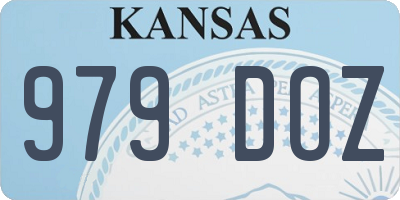 KS license plate 979DOZ