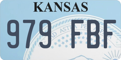 KS license plate 979FBF