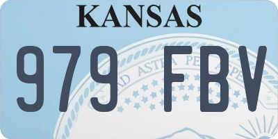 KS license plate 979FBV