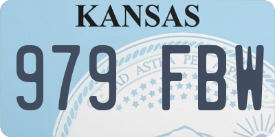 KS license plate 979FBW
