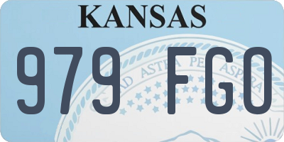 KS license plate 979FGO