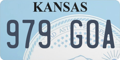 KS license plate 979GOA