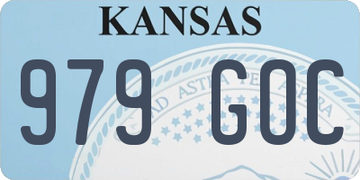 KS license plate 979GOC