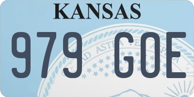 KS license plate 979GOE