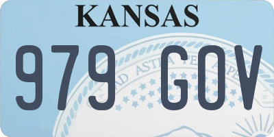 KS license plate 979GOV
