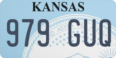 KS license plate 979GUQ
