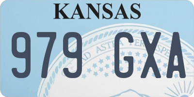 KS license plate 979GXA