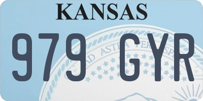 KS license plate 979GYR