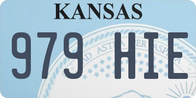 KS license plate 979HIE