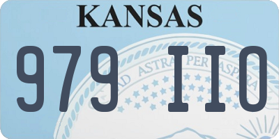 KS license plate 979IIO