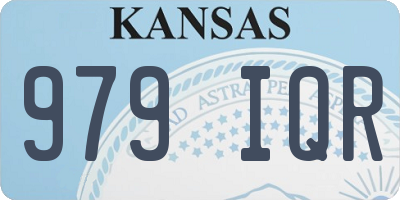 KS license plate 979IQR