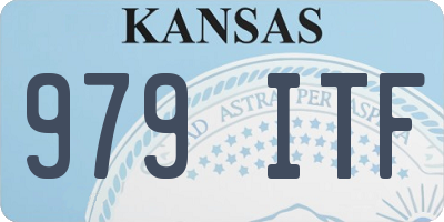 KS license plate 979ITF