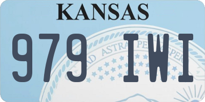 KS license plate 979IWI