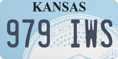 KS license plate 979IWS