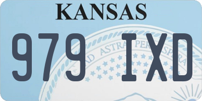 KS license plate 979IXD