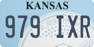 KS license plate 979IXR