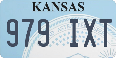 KS license plate 979IXT