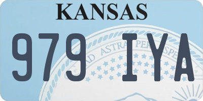KS license plate 979IYA
