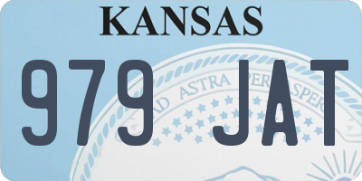 KS license plate 979JAT