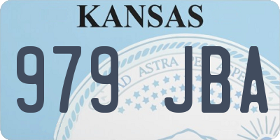 KS license plate 979JBA
