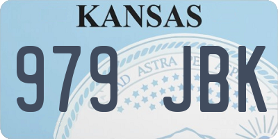 KS license plate 979JBK