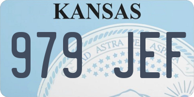 KS license plate 979JEF