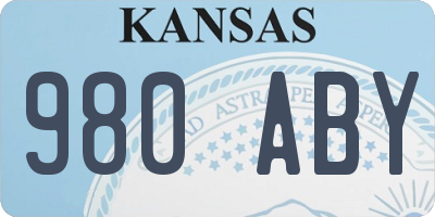 KS license plate 980ABY