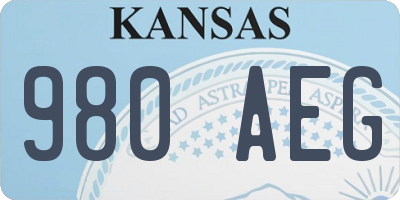 KS license plate 980AEG