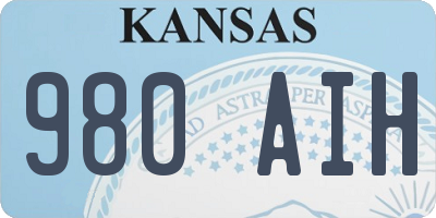 KS license plate 980AIH