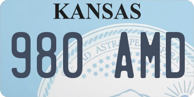 KS license plate 980AMD