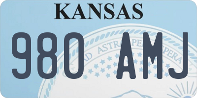 KS license plate 980AMJ