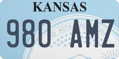 KS license plate 980AMZ
