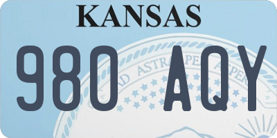 KS license plate 980AQY