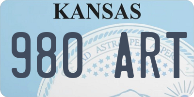 KS license plate 980ART