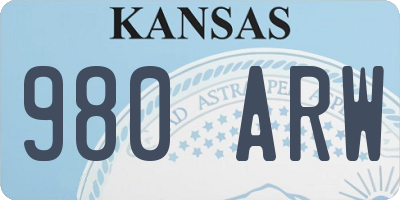 KS license plate 980ARW