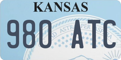KS license plate 980ATC